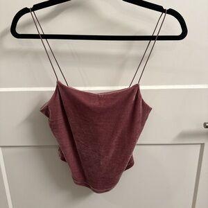 NWT Urban Outfitters Pink Velvet Cami Top